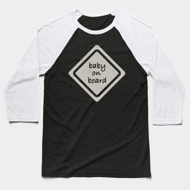 Baby on board - Light Grey Baseball T-Shirt by PharaohCloset